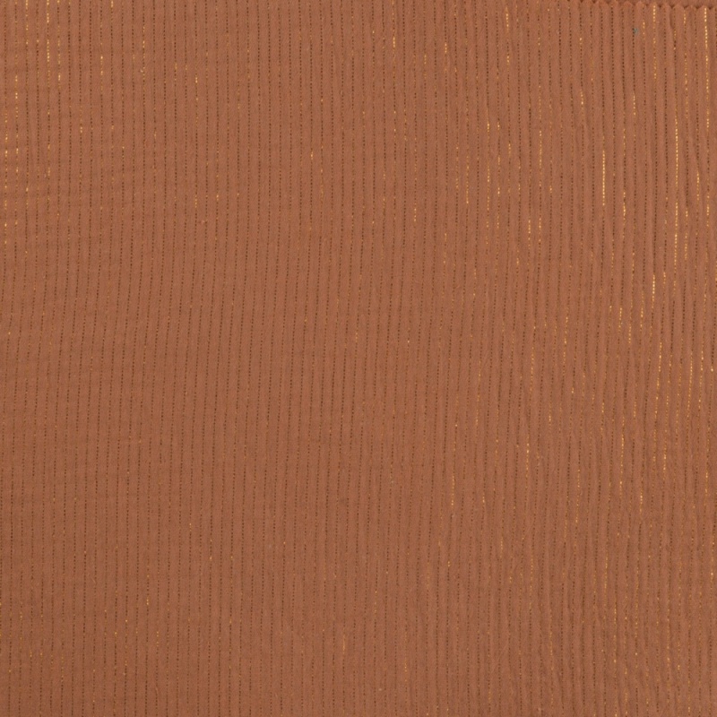 Tissu Double Gaze Lurex Uni Caramel 