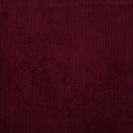 Tissu Velours Cotele Bordeaux 