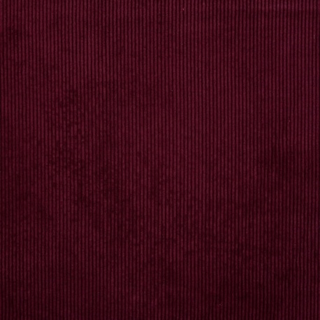 Tissu Velours Cotele Bordeaux 