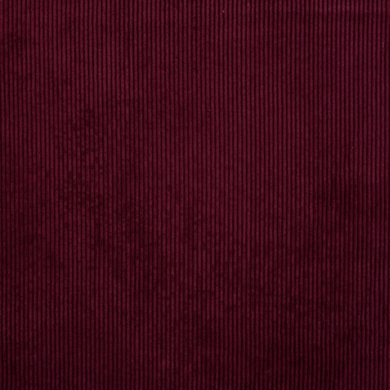 Tissu Velours Cotele Bordeaux 