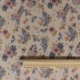 Tissu Toile Imprimée Hycu Fleur Bleu Fond Coloris Lin