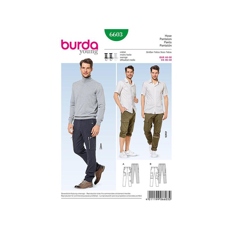 Patron Burda Style 6603 Pantalon 46/58