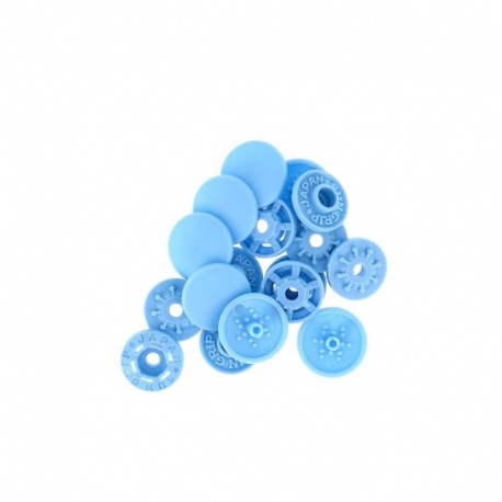 Boite 8 Pressions Magiques Bleu Ciel 13mm Bohin