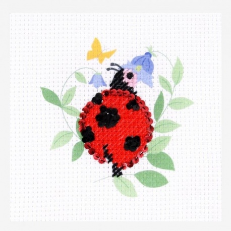 Kit Broderie Enfant Coccinelle 13.7x14.5 