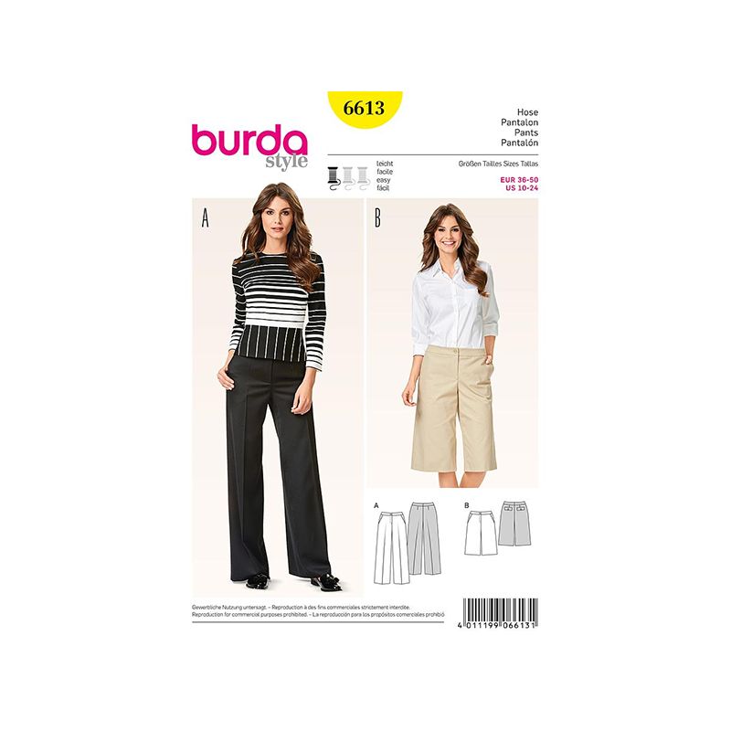 Patron Burda Style 6613 Pantalon 36/50