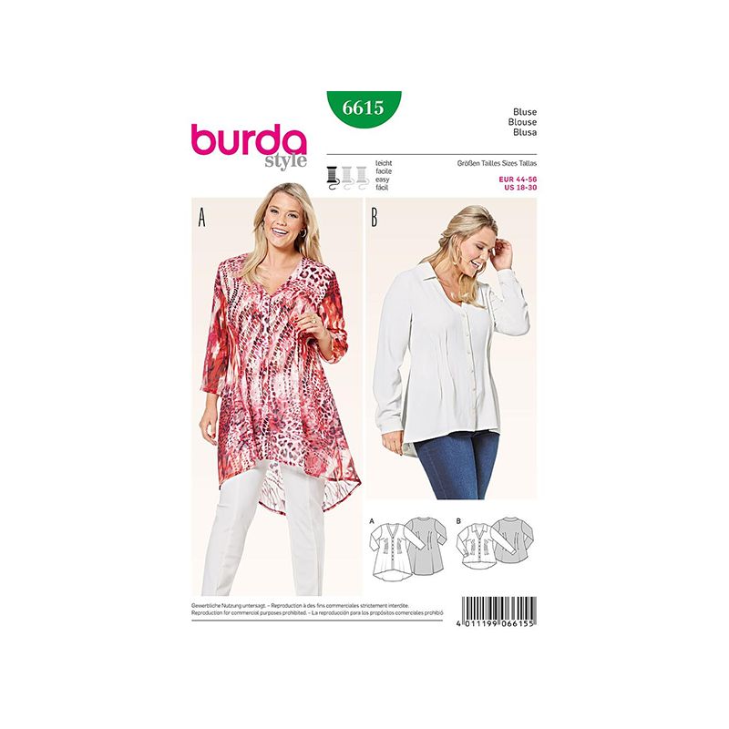 Patron Burda Style 6615 Blouse 44/56