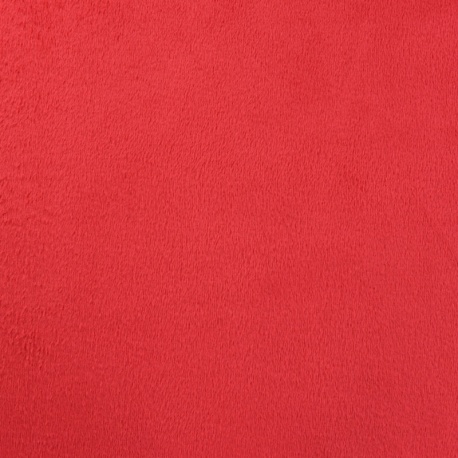Tissu Sweat Reversible Uni Rouge