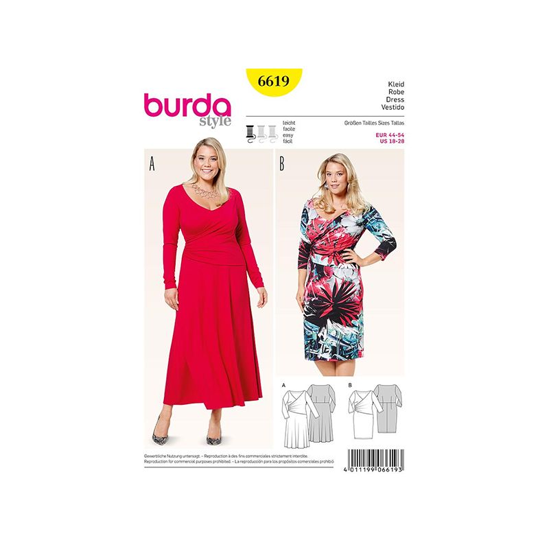 Patron Burda Style 6619 Robe 44/54