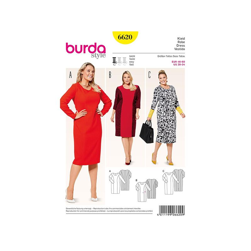 Patron Burda Style 6620 Robe 46/60