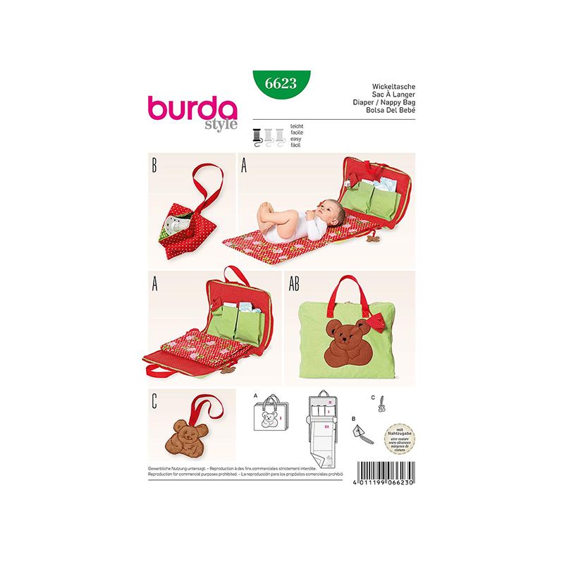 Patron Burda Style 6623 Sac a Langer