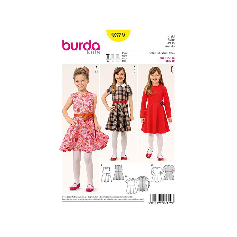 Patron Burda Style 9379 Coordonnées 110/140