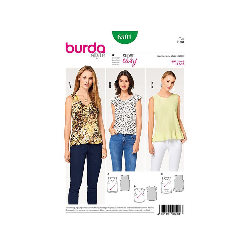 Patron Burda Style 6501 Top