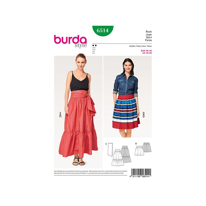 Patron Burda Style 6514 Jupe