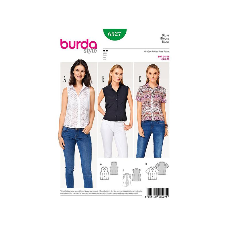 Patron Burda Style 6527 Blouse