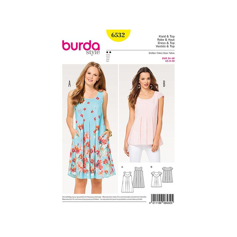 Patron Burda Style 6532 Robe et Haut