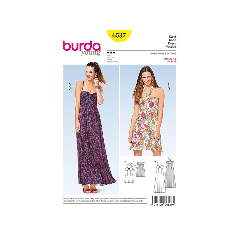 Patron Burda Style 6537 Robe d'été