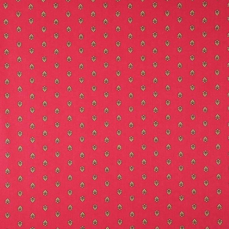 Tissu Provençal Enduit Maussane Rouge