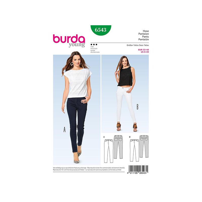 Patron Burda Style 6543 Pantalon