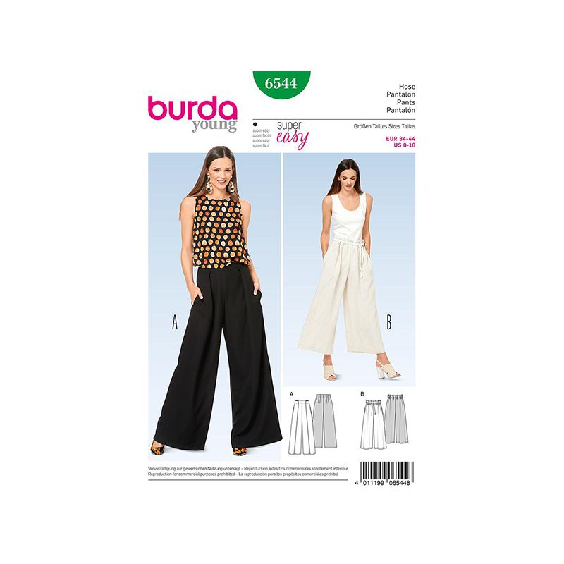 Patron Burda Style 6544 Pantalon Large