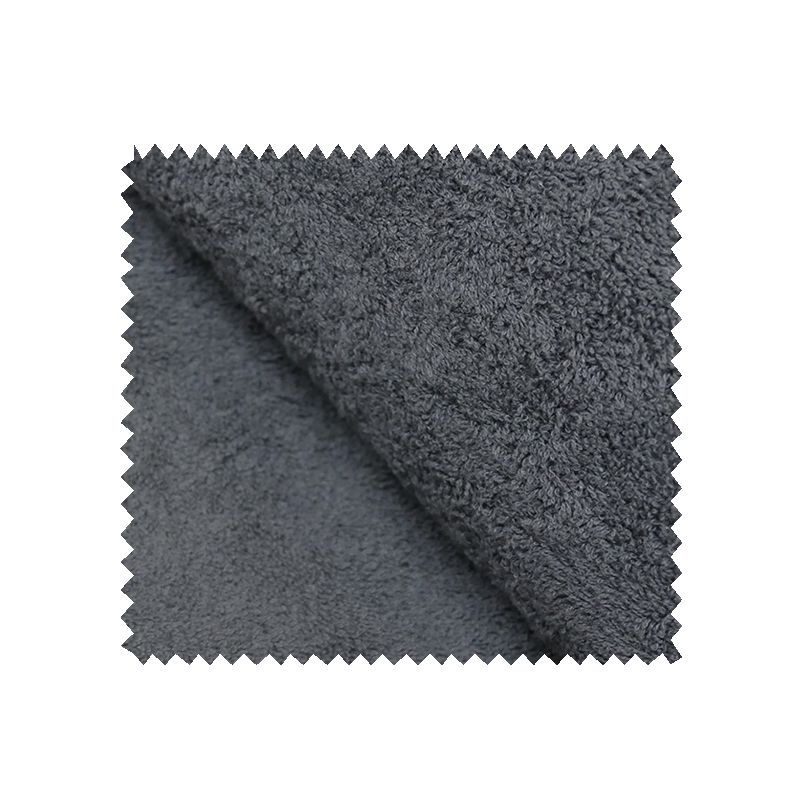 Tissu Eponge Uni Dark Grey