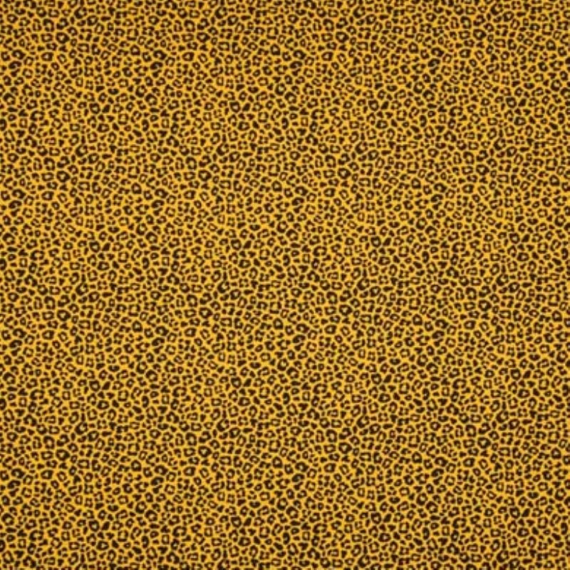 Tissu Jersey Coton Imprimé Léopard Jaune petits motifs