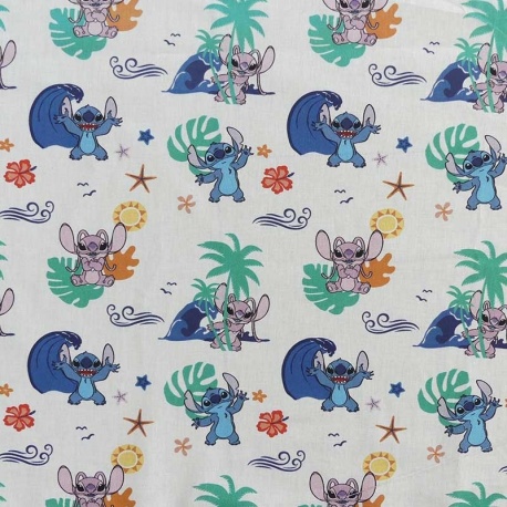 Tissu Imprimé Licence Lilo&stitch Summer Multico