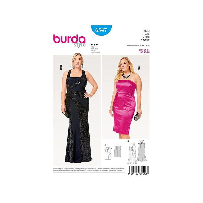 Patron Burda Style 6547 Robe de Soirée