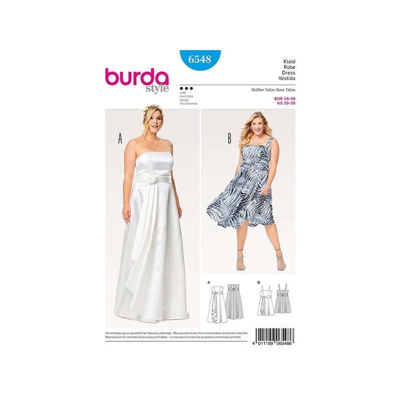 Patron Burda Style 6548 Robe de Soirée