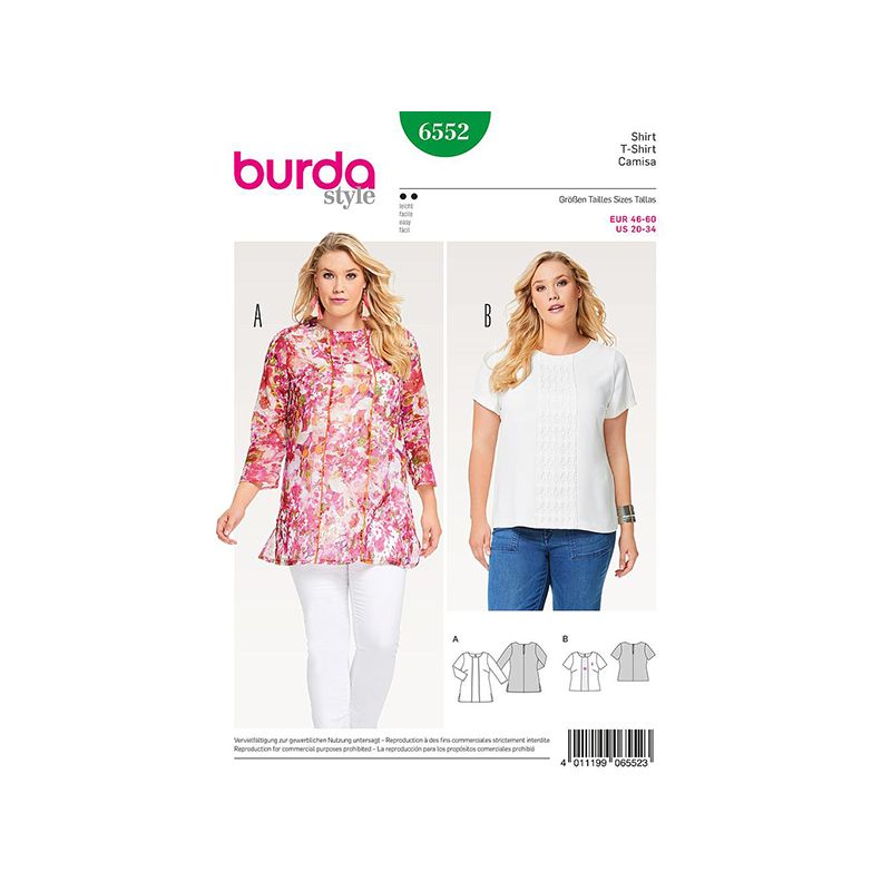 Patron Burda Style 6552 T-shirt