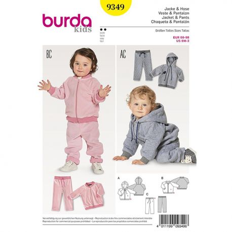 Patron Burda Kids 9349 Veste Pantalon
