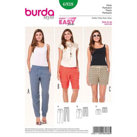 Patron Burda Style 6938 Pantalon 32/46