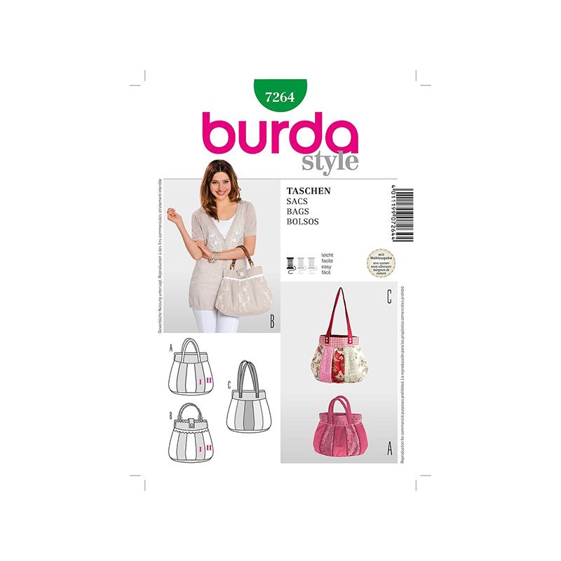 Patron Burda Style 7264 Sacs