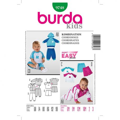 Patron Burda Kids 9748 Ensemble 68/98
