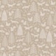 Tissu Toile Demi Panama Foret Animal Fond Lin 