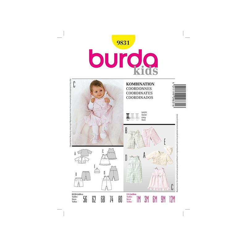 Patron Burda Style 9831 Ensemble 56/80