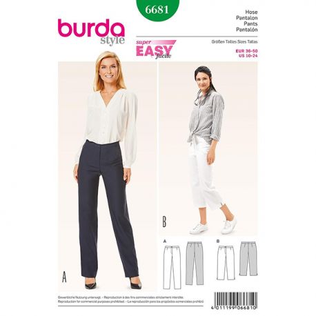 Patron Burda Style 6681 Pantalon 36/50