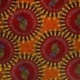 Tissu Wax Imprimé motif cercle Rouge