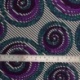 Tissu Wax Imprimé Motif Rond Bleu et Violet 