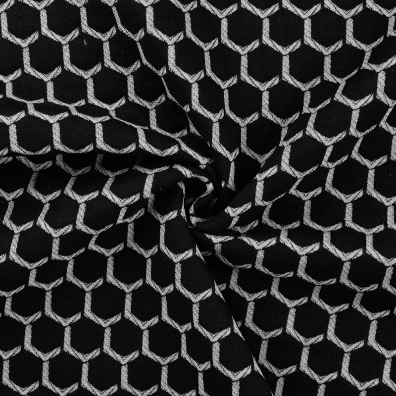 Tissu Jersey Imprimé Friso Noir 