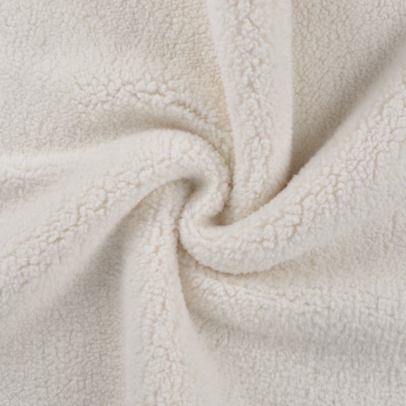 Tissu Fausse Fourrure Bouclette Blanc