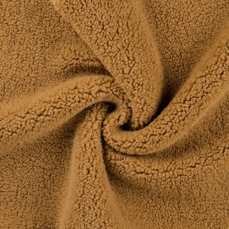 Tissu Fausse Fourrure Bouclette Caramel 