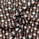 Tissu Toile Viscose Imprimée Graphique Noir 