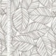 Tissu Feuilles Coton 57fils Gris Foncé