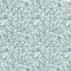 Tissu Feuilles Coton 57fils Bleu Canard 