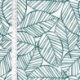 Tissu Feuilles Coton 57fils Bleu Canard 