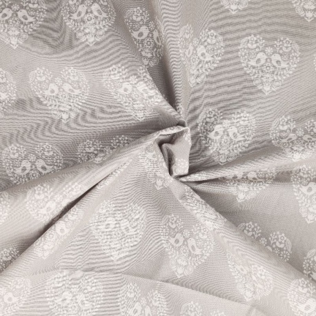 Tissu Amor Coton 57fils Gris 