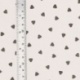 Tissu Coeur Coton 57fils Taupe