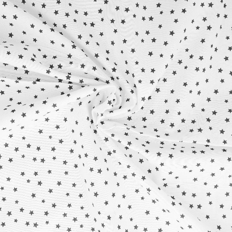 Tissu Etoile Coton 57fils Noir