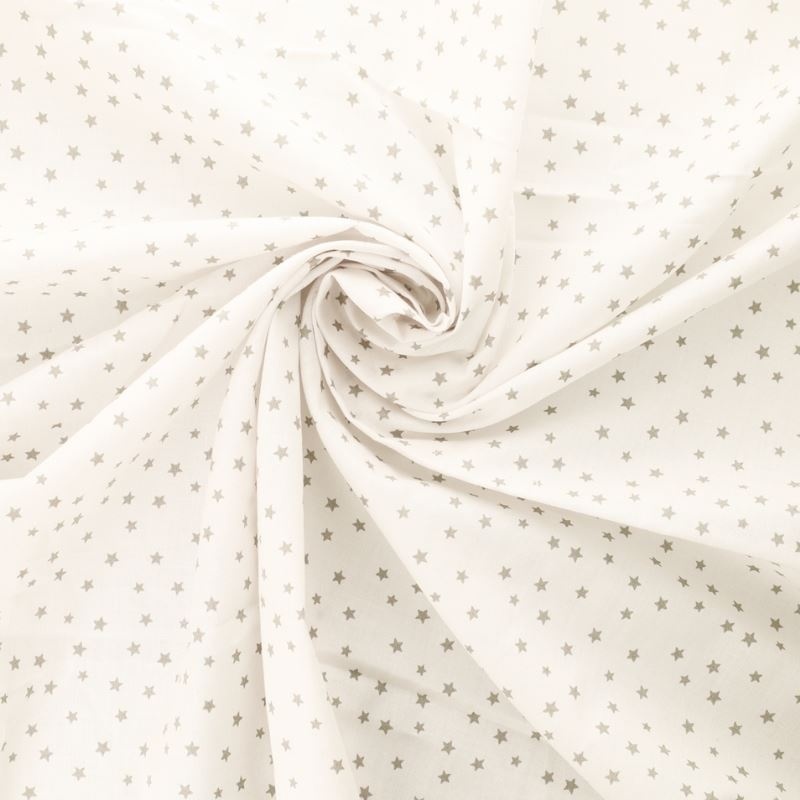 Tissu Etoile Coton 57fils Gris