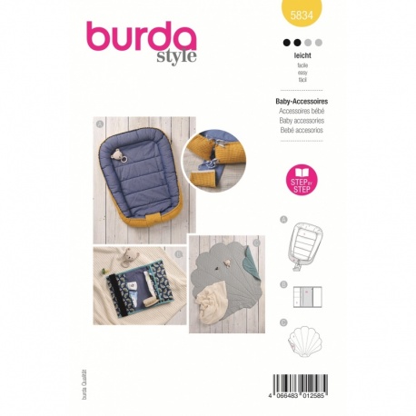 Patron 5834 Burda Accessoires Bebe TU